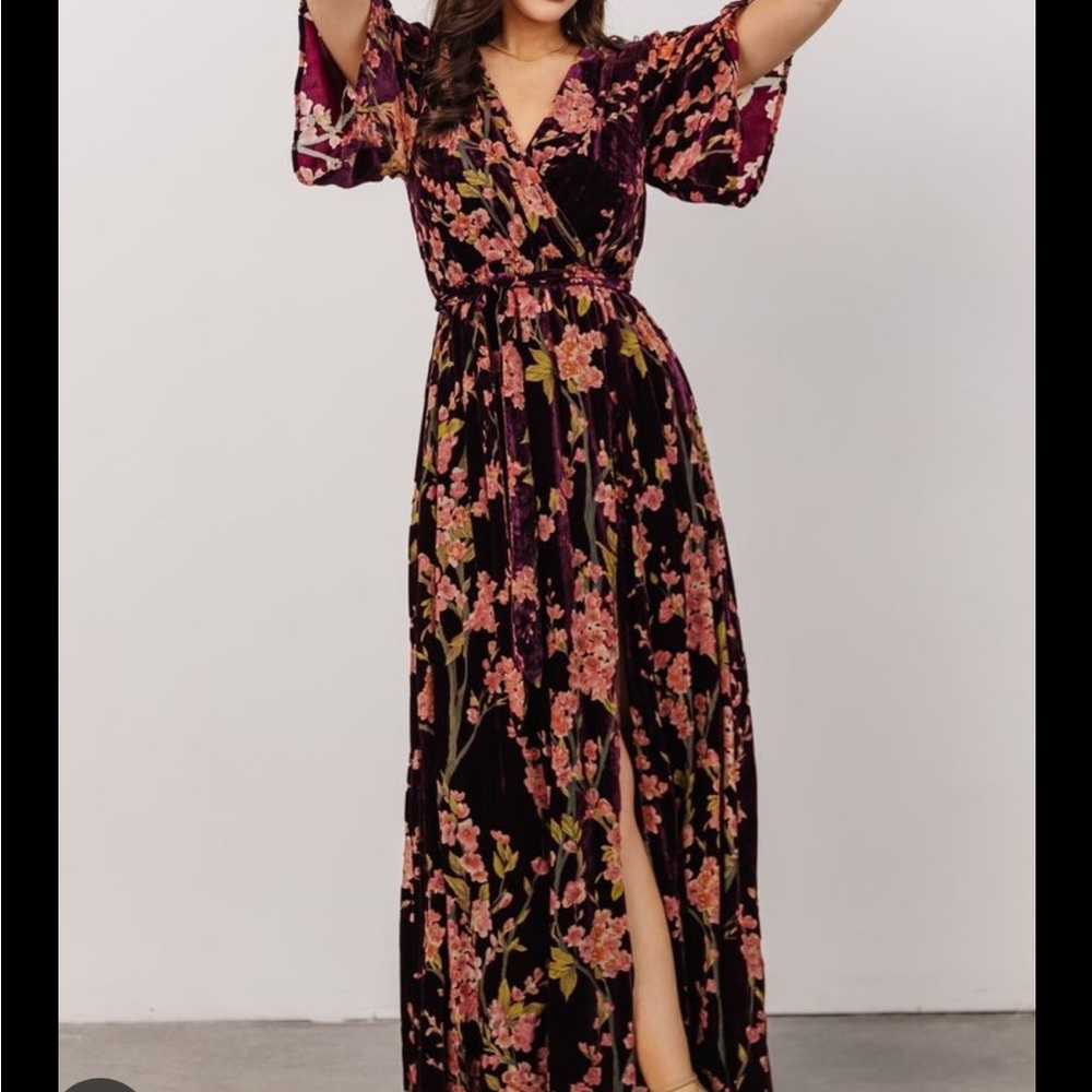 Baltic Born Maxi dress- velvet floral